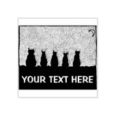 Katten in de moonlight Rubber Stamp Rubberstempel (Afrduk)