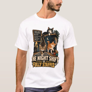 Katten in de Nachtploeg T-shirt