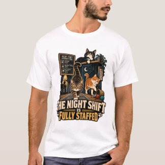 Katten in de Nachtploeg T-shirt