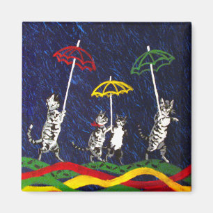 Katten in de regen magneet