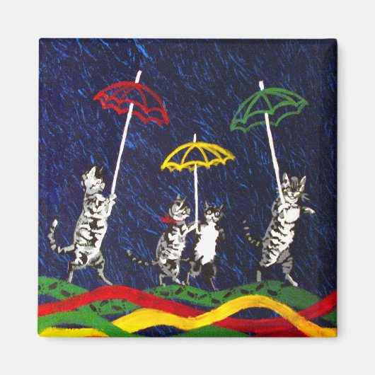 Katten in de regen magneet (Voorkant)