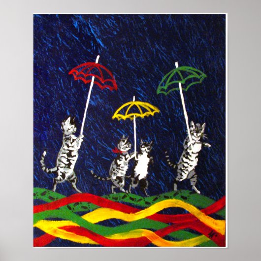 Katten in de regen poster (Voorkant)