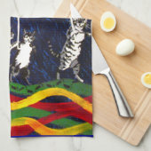 Katten in de regen theedoek (Quarter Fold)