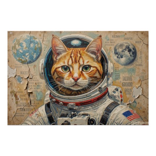 KATten IN DE RUIMTE 10 Perfect Poster (Voorkant)