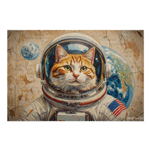 KATten IN DE RUIMTE 4 Perfect Poster (Voorkant)