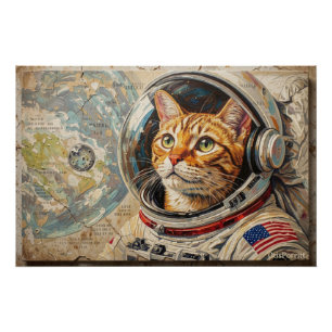 KATten IN DE RUIMTE 8 Perfect Poster