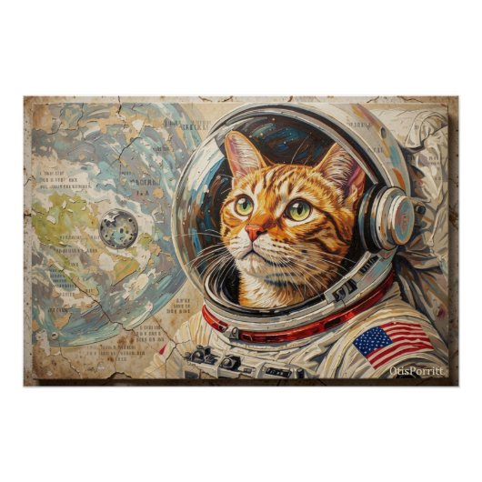 KATten IN DE RUIMTE 8 Perfect Poster (Voorkant)