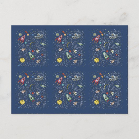 Katten in de ruimte ansichtkaart briefkaart (Voorkant)