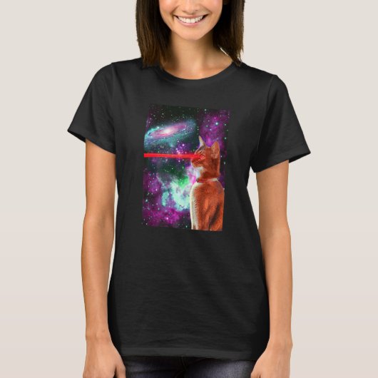 Katten in de ruimte Astrale kosmische astronaut Ga T-shirt (Voorkant)