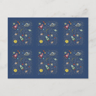 Katten in de ruimte briefkaart