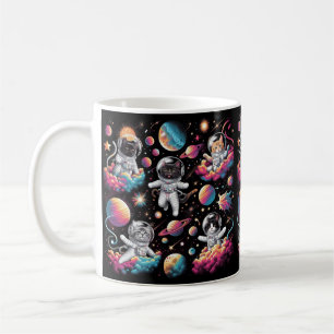 Katten in de ruimte! koffiemok