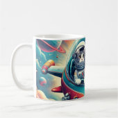 Katten in de ruimte mok! koffiemok (Links)