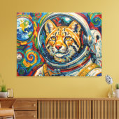 KATten IN DE RUIMTE-OCELOT 4 Canvas Afdruk (Insitu (Woonkamer))