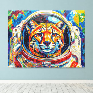 KATten IN DE RUIMTE-OCELOT Canvas Afdruk