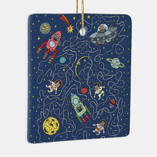Katten in de ruimte ornament (Rechts)