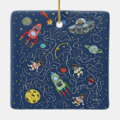 Katten in de ruimte ornament (Achterkant)