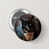 Katten in de ruimte ronde button 5,7 cm (Voorkant /achterkant)