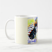 Katten in de sneeuw kunst koffiemok (Links)