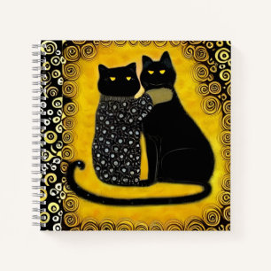Katten in de stijl van Klimt Notitieboek