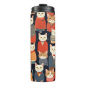 Katten in de trommel thermosbeker (Voorkant)