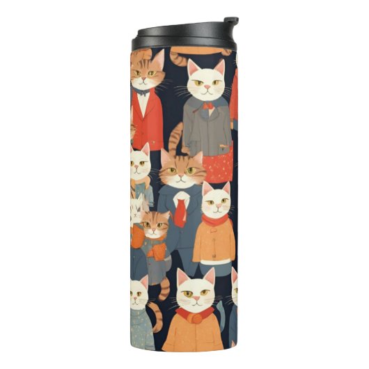 Katten in de trommel thermosbeker (Gedraaid links)