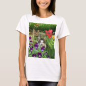 Katten in de tuin Kattenliefhebbers T-shirt (Voorkant)