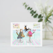 Katten in de wijnstang; "Nu welke winkels zijn de Briefkaart (Staand voorkant)