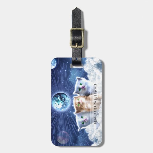 Katten in de wolk bagagelabel (Voorkant verticaal)