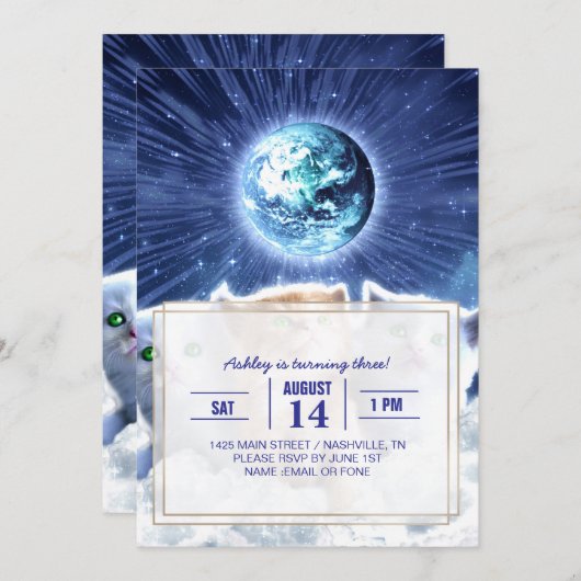 Katten in de wolk kaart (Voorkant / Achterkant)