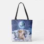 Katten in de wolk tote bag (Achterkant)