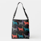 Katten in de zak van de kruisingspartner crossbody tas (Achterkant)