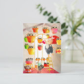 Katten in de zolder briefkaart (Staand voorkant)