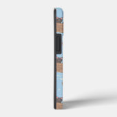 Katten in doos en melkdruppels op blauw Case-Mate iPhone case (Achterkant / Rechts)