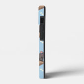 Katten in doos en melkdruppels op blauw Case-Mate iPhone case (Achterkant / Links)