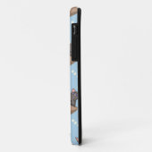 Katten in doos en melkdruppels op blauw Case-Mate iPhone case (Achterkant/links)