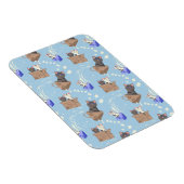 Katten in doos en melkdruppels op blauw magneet (Rechterzijde)