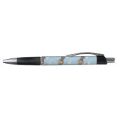 Katten in doos en melkdruppels op blauw pen (Bovenkant)