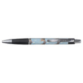 Katten in doos en melkdruppels op blauw pen (Achterkant)