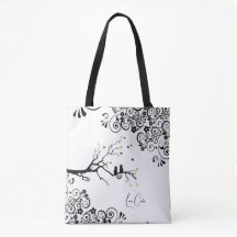 Katten in een boom-liefde Zwarte witwoordtekst in