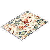 Katten in een Chinees Waterverf patroon Notitieboek (Linkerzijde)