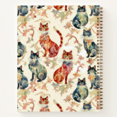Katten in een Chinees Waterverf Pattern Journal Notitieboek (Achterkant)