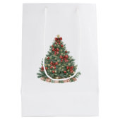 Katten in een hoed Kerstmis Medium Cadeauzakje (Achterkant)