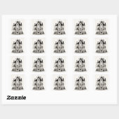 Katten in een huis vierkante sticker (Vel)