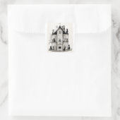 Katten in een huis vierkante sticker (Tas)