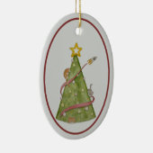 Katten in een kerstboomornament keramisch ornament (Rechts)