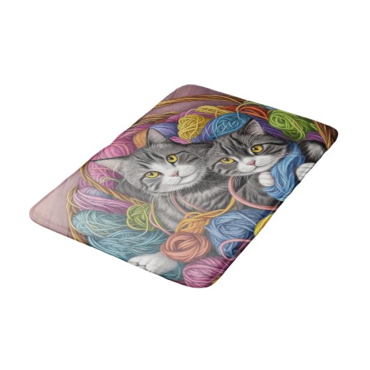 Katten in een mand badmat (Gekanteld)