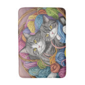 Katten in een mand badmat (Voorkant Verticaal)