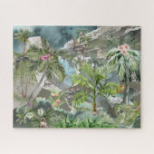 Katten in een oerwoud puzzel legpuzzel (Horizontaal)