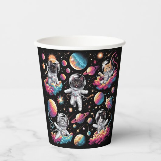 Katten in een papieren beker! bekers (Voorkant)