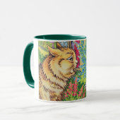 Katten in een tuin, Louis Wain Mok (Voorkant links)